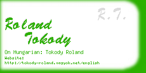 roland tokody business card